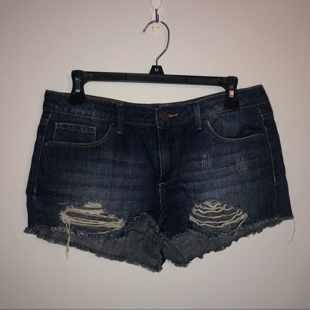 Distressed Denim Shorts
